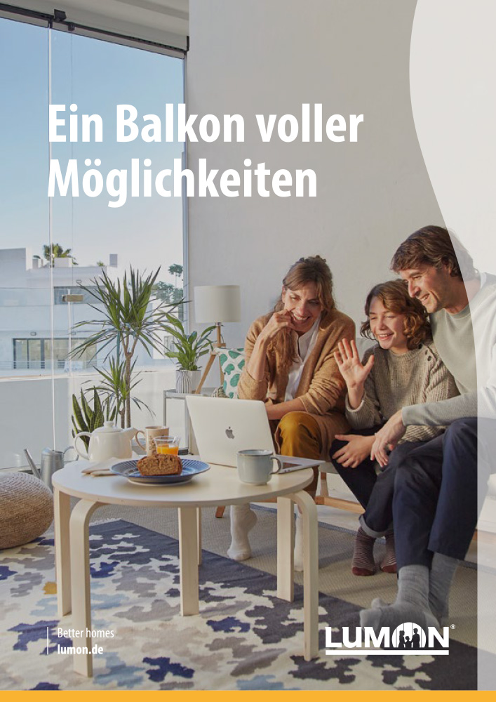 Broschüre Balkon- & Terrassenverglasung von Lumon