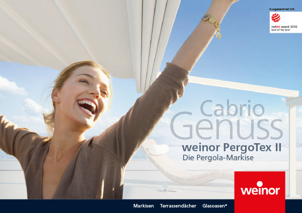 Prospekt Pergola Markise Pergotex © weinor